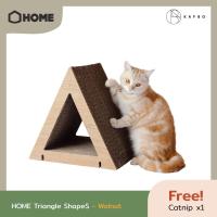 KAFBO HOME Triangle SHAPE S - Walnut ที่ลับเล็บแมว ที่ฝนเล็บแมว ที่ข่วนเล็บแมว ที่นอนแมว บ้านแมว ของเล่นแมว คอนโดแมว กล่องแมว กล่องบ้าน เฟอร์นิเจอร์