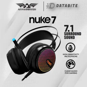 Armaggeddon 7.1 surround sound rgb gaming headset nuke 2024 7