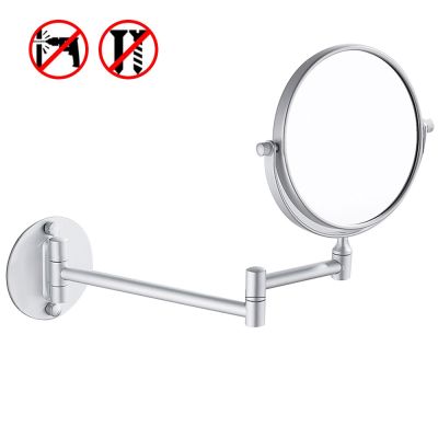 ↂ☋❧ Bathroom Mirror Wall Mounted Makeup Mirror Double Side 3x to 1x Magnification Adjustable Cosmetic Mirror 8 Round Wall Mirrors