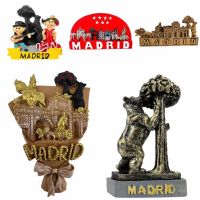 ❈▧ Madrid Spain Fridge Magnets Royal Palace of Madrid Black Bear Travel 3D Memorial Magnetic Refrigerator Stickers Gift