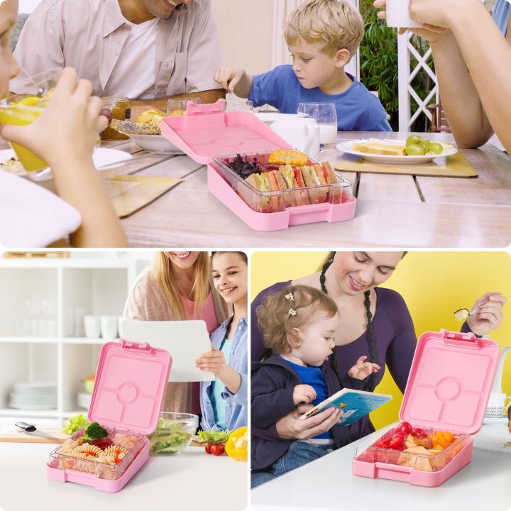 aohea-bento-lunch-box-for-kids-mermaid-bento-boxes-4-compartment-toddler-bento-containers-for-daycare-or-school