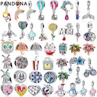 Pandona อุปกรณ์เสริม DIY สีสันสดใสที่มีเสน่ห์ จี้สร้อยข้อมือที่มีเสน่ห์ จี้รุ้งนําโชค จี้ดอกทานตะวัน ของขวัญที่สวยงาม