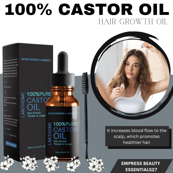 Natural Effective Castor Oil Hair Growth Serum 10ML 7Day Longer Fuller ...