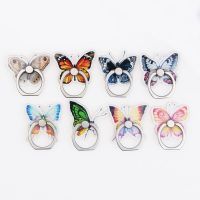 Cute Cartoon Butterfly Mobile Phone Stand Holder Kawaii Animal Finger Ring Mobile Smartphone Holder Stand For All Phone