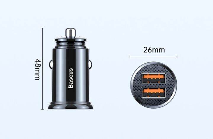 baseus-ที่ชาร์จแบตในรถ-usb-30w-ของแท้ชาร์จเร็ว4-0-3-0-fcp-scp-usb-pd-สำหรับ-android-amp-ios-12-13-14-pro-ที่ชาร์จแบตเตอรี่โทรศัพท์ที่ชาร์จไฟบนรถยนต์เร็ว