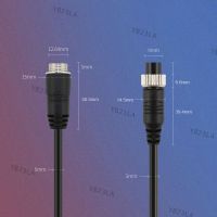 5/8M 4 Pin core spring Aviation male to female Extension Video connector power lead Cable extend for Truck Bus Monitor Camera YB23TH