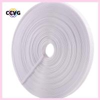 CCVG 1ม้วน50หลา8มม. โพลีเอสเตอร์สีขาวสีขาวโพลีเอสเตอร์ Boning อุปกรณ์เสริมเสื้อผ้าความหนาแน่นต่ำชุดแต่งงาน