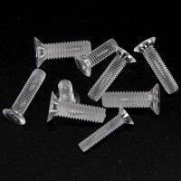 Free shipping 20pcs plastic screws nylon transparent screws PC countersunk head flat head cross acrylic M3 M4 M5 M6