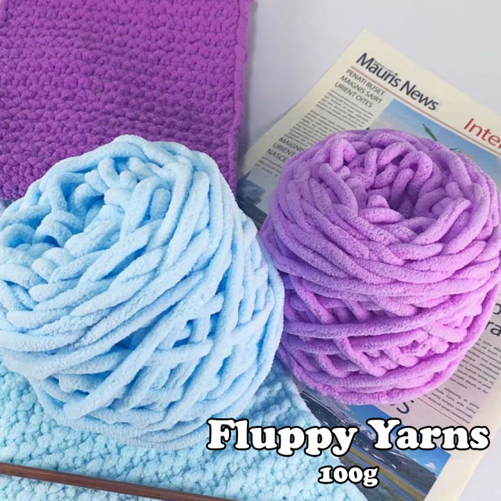 Yarn100g Chunky Chenille , fluffy yarn crochet Thick Yarn Ball DIY Scarf  Sweater Towel Hand Knitting Crochet Craft Big Yarn
