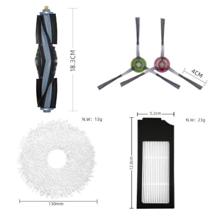 ตัวกรองหลักแปรงด้านข้างฝาหลังผ้าม็อบ-ecovacs-deebot-x1ชิ้นส่วนอะไหล่ทดแทนเครื่องดูดฝุ่นหุ่นยนต์เทอร์โบ-omni