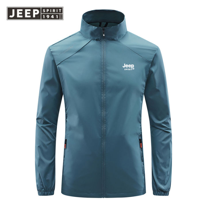 jeep-spirit-เสื้อผ้ากันแดดผ้าไอซ์ซิลค์เสื้อแจ็คเก็ตผู้ชายน้ำหนักเบาระบายอากาศได้ดี-ใหม่ฤดูร้อนตกปลากลางแจ้ง