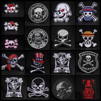 Skeleton Skull Patches for Clothing Punk Biker Patch Badges Iron On Stickers Cloth Patch Embroidered Decorative DIY Jacket Jeans Haberdashery