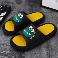 original Sandals and slippers mens summer indoor home bathroom bathing soft bottom non-slip cute stepping on feces feeling slippers summer outside wear