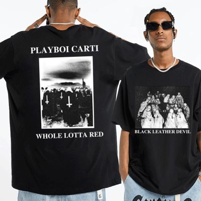 Rapper Playboi Carti T Shirt Mens Devil Hip Hop Fashion Oversized T-shirt Streetwear Music Album Whole Lotta Red Tee Shirt Tops XS-4XL-5XL-6XL