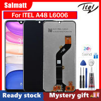 Salmatt ต้นฉบับสำหรับ A48 L6006ชิ้นส่วนจอสัมผัสแอลซีดีของเครื่องแปลงดิจิทัลซ่อมแซมอะไหล่ใหม่เอี่ยมสำหรับ Itel A48 LCD