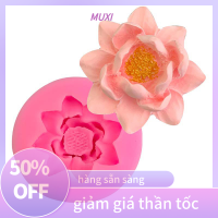 ?【HOT SALE】MUXI แม่พิมพ์ซิลิโคนรูปดอกบัวขนาดเล็ก1ชิ้นอุปกรณ์ทำขนมอบเค้กช็อกโกแลตและสบู่แบบ DIY แม่พิมพ์ฟองดองเค้กน้ำตาลเครื่องมือตกแต่งศิลปะ