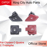 CAPQX สำหรับ Citroen C-Quatre C-Triomphe รถอันตรายปลุกสวิทช์ไฟฉุกเฉินคู่กระพริบสวิทช์ควบคุมกลางล็อคปุ่ม