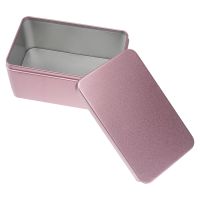 Tin Box Tea Storage Metal Tins Container Lid Empty Rectangular Lids Canister Candy Coffee Containers Tinplate Cookie Organizer