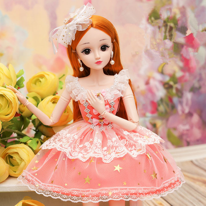 new-60cm-bjd-doll-18-joints-movable-princess-dress-doll-set-4d-eyes-fashion-13-girl-dress-up-toy-gift-gift-accessory-package