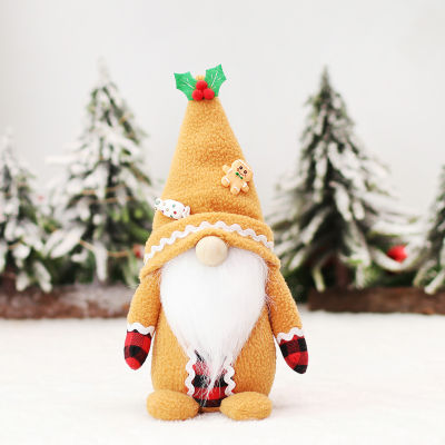 Faceless Dwarf Ornament Gingerbread Man Rudolph Faceless Toys Scene Layout Atmosphere Props for Children New Year Birthday Gifts