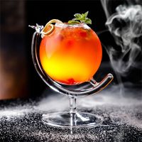 1PC Sphere Shaped Creative Cocktail Home Bar Party Glass Goblet Glass DIY Mix Wine Glass Special Food Drinks Glassware Container