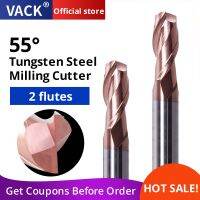 VACK HRC55 Keyway End Mill Carbide 2 Flutes Milling Cutter การเคลือบโลหะผสมเครื่องมือตัดเหล็กทังสเตน CNC Maching Endmill