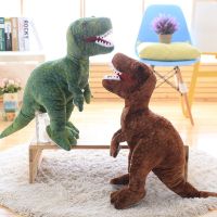 【CC】 50 110cm Mouth Tyrannosaurus T-Rex Triceratops Stuffed Lifelike Printing Standing