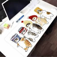 แมวการ์ตูนตลก 80x30 ซม. XL Lockedge Table Pad แผ่นรองเมาส์นักเรียนเครื่องเกมคอมพิวเตอร์แป้นพิมพ์ Pad อุปกรณ์เกมโต๊ะทำงาน