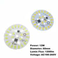 20ชิ้น AC180-260V 12W 60Mm 5730 SMD PCB แผงไฟเส้นประดับไม่จำเป็นต้องเปลี่ยน Pelat Aluminium ความสว่างสูง220V