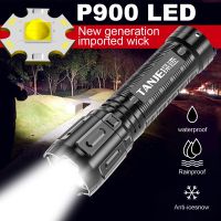 【DT】hot！ Flashlight USB Rechargeable Torch with Output Bank Function for Camoping Hiking