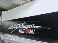 สติ๊กเกอร์บังแดดหน้ารถ งานตัดคอม คำว่า The Spirit of Competition RALLIART ขนาด 20x130 ซม. sticker ติดรถ แต่งรถ มิตซูบิชิ สวย งานดี หายาก