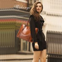 ValenKuci Women Luxury Handbags Women New Fashion Messenger Bags Tote Oil Wax Leather Shoulder Bags