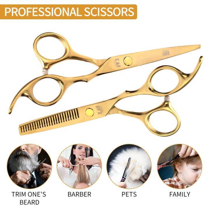 yf-3-5pcs-gold-hairdressing-styling-tools-set-6-inch-haircut-scissors-hair-cutting-comb-suit-men-manual-shaver-barber-spary-bottle