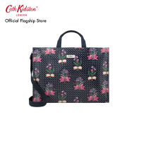 Cath Kidston  Strappy Carryall Lillies Posey Navy Totebag Shoulderbag กระเป๋าสะพายไหล่ กระเป๋าสะพายไหล่สีกรมท่า กระเป๋าผ้า กระเป๋าสีกรมท่า กระเป๋าผ้าสีกรมท่า กระเป๋าลายดอกไม้ กระเป๋าแคทคิดสตัน