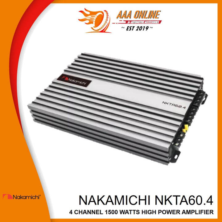 Nakamichi NKTA60.4 Car Amplifier 4 Channel 1500 Watts High