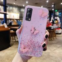 เคสโทรศัพท์ Vivo Y72 5G ลายกากเพชรส่องแสงเป็นประกายวิบวับนิ่มรูปผีเสื้อ5G Y72เคสสำหรับ Vivo โทรศัพท์ขนาด5G