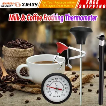 Milk Frothing Thermometer Coffee Maker Kitchen Instant Temperature with Jug  Clip