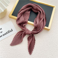 Large Size Scarf Pleated Crinkle Womens Hijab Wrinkle Shawl Scarves Women Satin Scarf Neckerchief Square Skinny Hair Tie Band2023