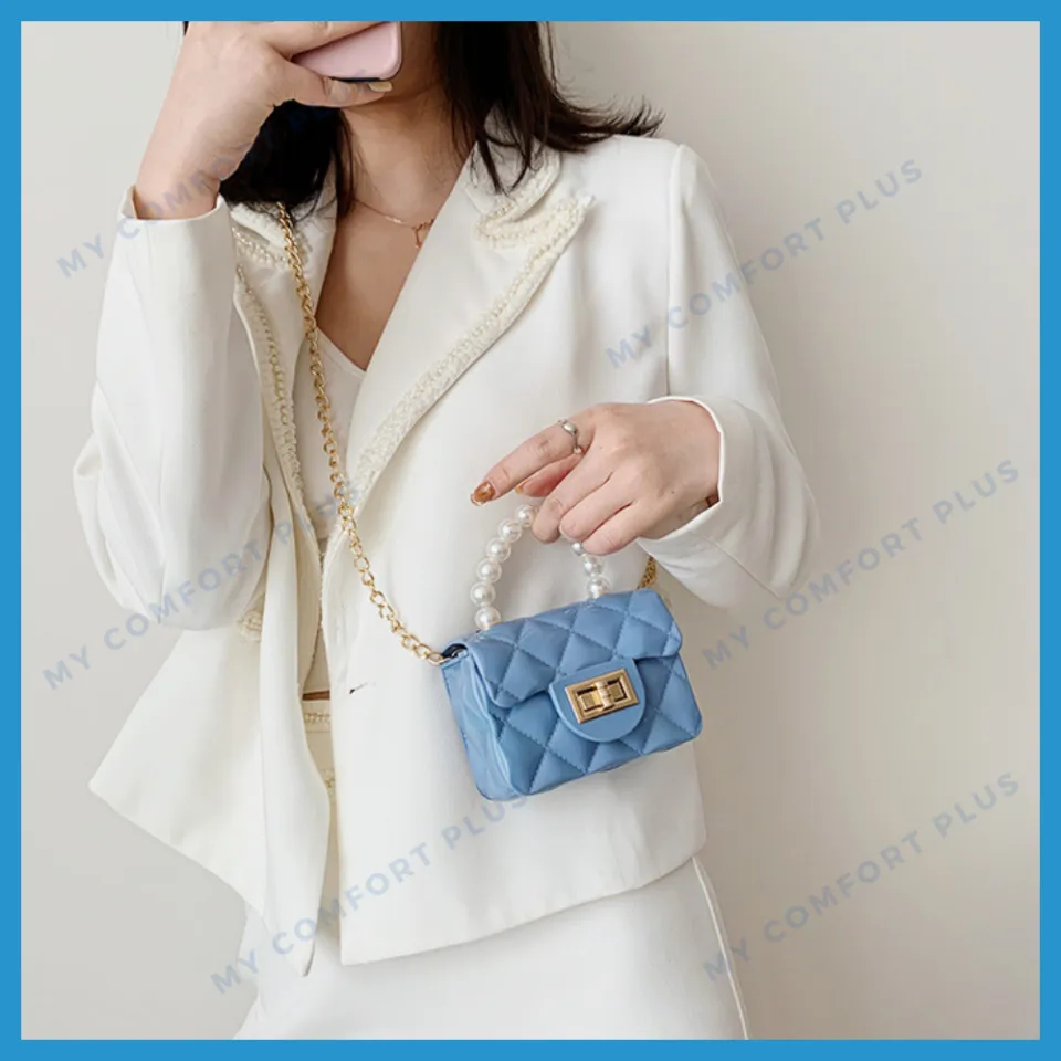 Brand New Deluxity Sky Blue Pearl Jelly Crossbody