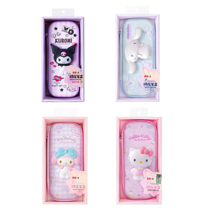 sanrio-การบีบอัดกล่องดินสอกล่องดินสอกล่องดินสอนักเรียนอเนกประสงค์