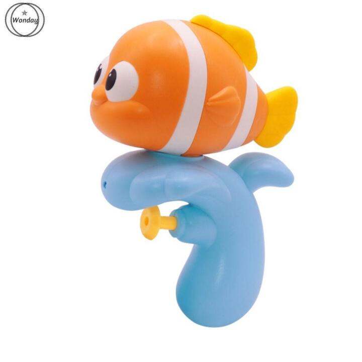 WONDAY Swordfish Baby Bath Tub Water Toy Anglerfish Clownfish Spray