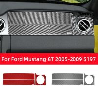 For Ford Mustang GT 2005-2009 S197 Accessories Carbon Fiber Car Copilot Instrument Panel Trim Cover Vent Decor Frame Stickers