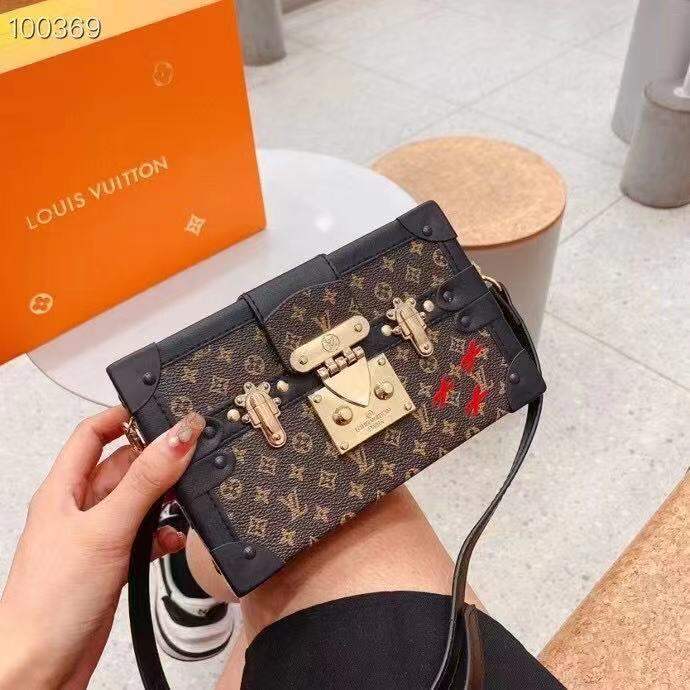 กระเป๋า-lv-สายสะพายสำหรับผู้หญิง-กระเป๋าถือ-lv-ของแท้กระเป๋ากล่องวินเทจกระเป๋าข้อความแฟชั่นเกาหลีพิมพ์ลายตัวอักษรกระเป๋าสะพายข้างกระเป๋าสะพายไหล่กระเป๋าใส่เหรียญใส่บัตรขนาดเล็ก