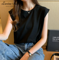 LAREINE เสื้อกั๊กสไตล์เกาหลีของผู้หญิง,เสื้อสายเดี่ยวสวมใส่ด้านในสีพื้น