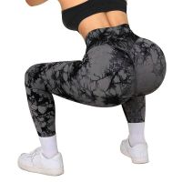 Seamless Tie Dye Yoga Pants Women Butt Lifting Sports Leggings High Waist Push Up Tights Workout Leggins Gym Sports Tights