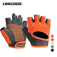 hotx【DT】 LOOGDEEL Half Cycling Gloves Anti-slip Breathable Shockproof Wear-resistant Outdoor Boxing