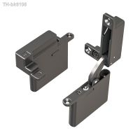 ☽♈☁ Glass Door Hinges Hydraulic Cushion Upper and Lower Hinges Adjustable Invisible Hidden Rotary Shaft Furniture Fittings Alufer