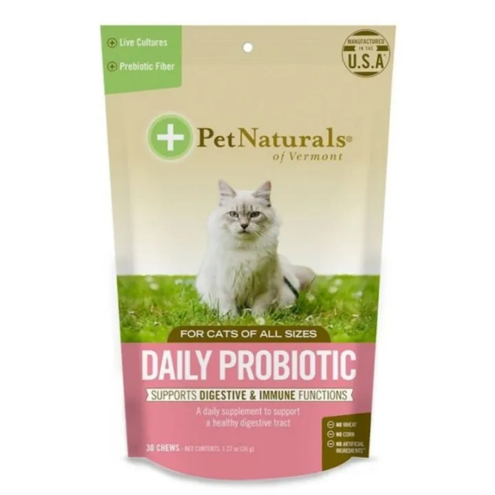 Daily Probiotic for Cats, 30 Chews, Probiotic สำหรับ แมว, Pet Naturals