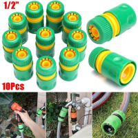 10pcs  1/2 Inch Plastic Water Pipe Connection Garden Tap Water Hose Pipe Quick Connector Adapter Garden Watering Irrigation Part Watering Systems  Gar