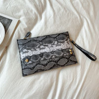 Fashion Women Wristlet Bag Alligator Snake Pattern PU Leather Envelope Bag Casual Ladies Small Handbags Purse Clutches Pouch New